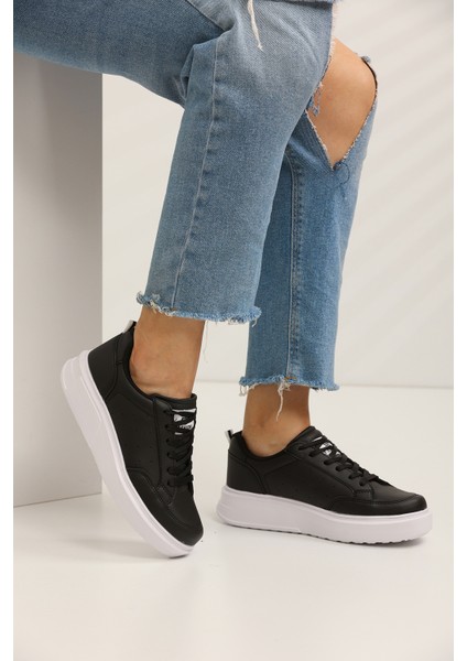 Siyah Beyaz Kadın Sneaker 0148 fiyatları
