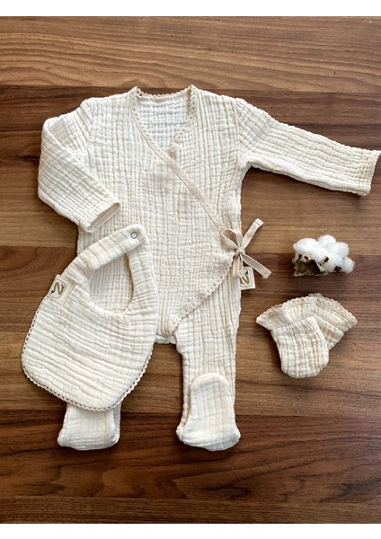 4 Katlı Müslin Yenidoğan Seti 6 Lı