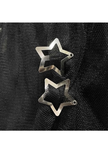 2 Adet Metal Çıt Çıt Yıldız Pentagram Yan Toka fırsatları