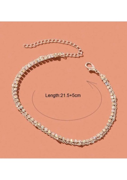 2'li Kristal Taşlı Ince Su Yolu Halhal fiyatları