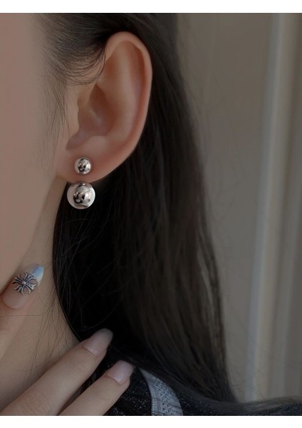 İki Toplu 316L Paslanmaz Çelik Piercing - Küpe