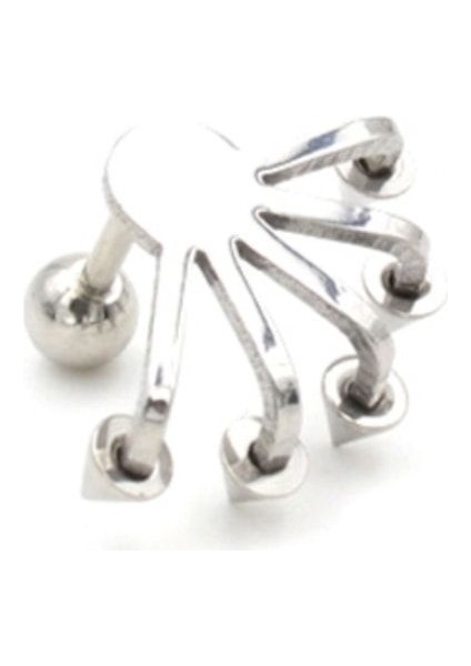 5li Görünümlü Kıkırdak Piercing, Küpe, Helix Piercing