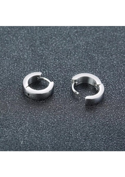 Cerrahi Çelik Bombeli Gümüş Renk Halka Küpe fiyatları