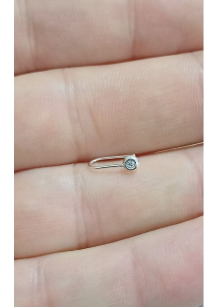 Deliksiz Sıkıştırma Tek Taş Hızma Tragus Helix Fake Piercing