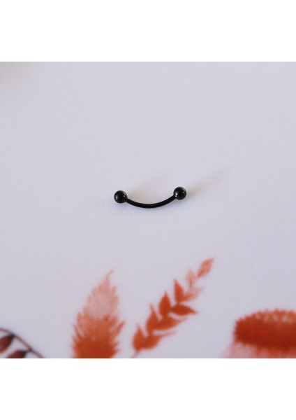 Cerrahi Çelik Küçük Toplu Göbek Piercingi Siyah Renk fiyatları