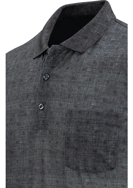 Erkek Polo Yaka Dijital Baskı Tişört - 5104