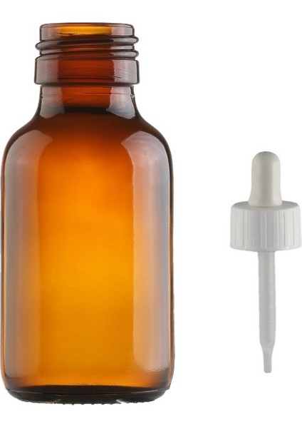 50 ml Kahverengi Cam Ecza Şişesi Plastik Da mlalıklı Çubuklu, 24 Adet
