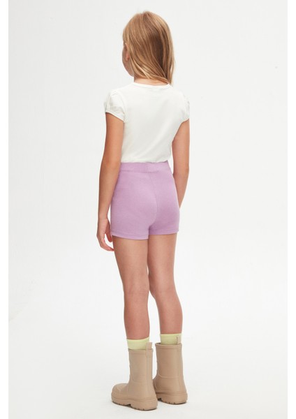 Lila Basic Kız Çocuk Dans Şort