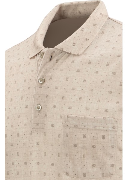 Erkek Polo Yaka Dijital Baskı Tişört - 5104