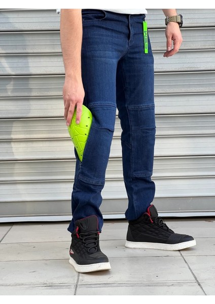 Motosiklet Kot Pantolon Aramid Kumaş Lacivert