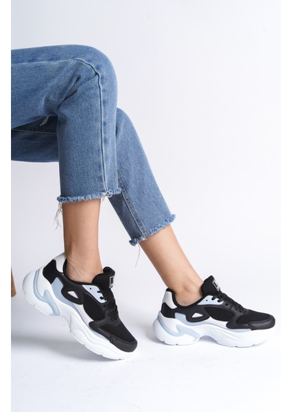 Siyah Mavi Kadın Sneaker 0152