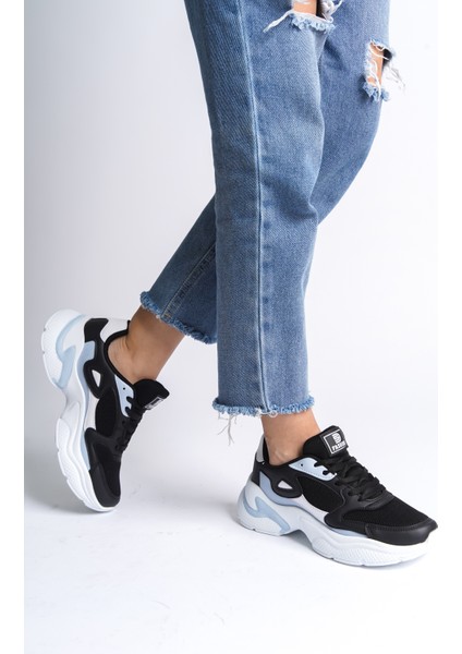Siyah Mavi Kadın Sneaker 0152 fiyatları