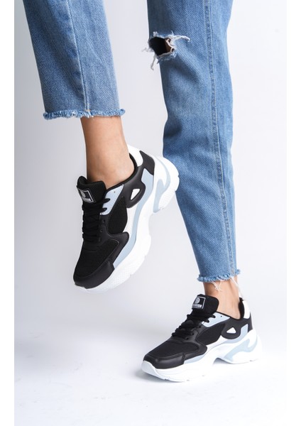 Siyah Mavi Kadın Sneaker 0152 modelleri