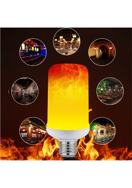 Prize Tak Çalıştır 3 Işık Modlu, Alev Efektli, 5 Watt, E27 Duy LED Ampul, LED Ampul ve Fişli Duy