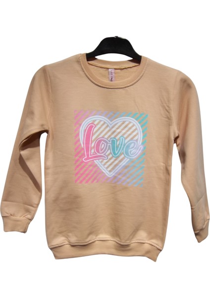 Love Baskılı Sweatshırt