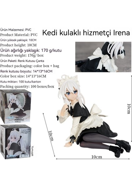 10 cm Iki Boyutlu Anime Kız Lena Oturma Modeli El (Yurt Dışından)