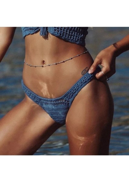 Toplu Gümüş Bel Zinciri Tek Sıra