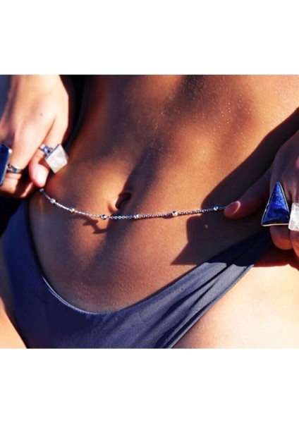 Toplu Gümüş Bel Zinciri Tek Sıra modelleri