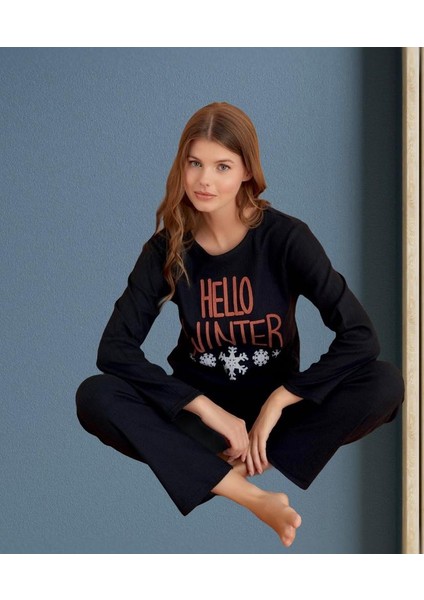 Interlok Kumaş Yumuşak Dokulu Mevsimlik Kadın Pijama Takımı