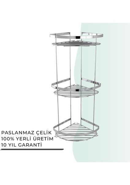 Igk Yapı - Zerrin Üçlü Süngerlik Paslanmaz 304 (P10-003)