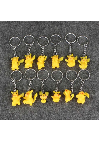 12 Adet/grup Karikatür Kawaii Sevimli Anahtarlık Süsler Pvc Şekil Koleksiyon Model Anahtarlık ve Figürler Anahtarlık Hediye 6-8 cm (Yurt Dışından)