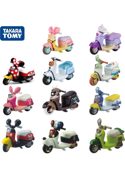 Takara Tomy Arabalar Mickey Minnie Motosiklet Donald Duck Dekorasyon Süsler Araba Alaşım Model Oyuncaklar Çocuk Doğum Günü Hediyesi 5-7cm (Yurt Dışından) modelleri