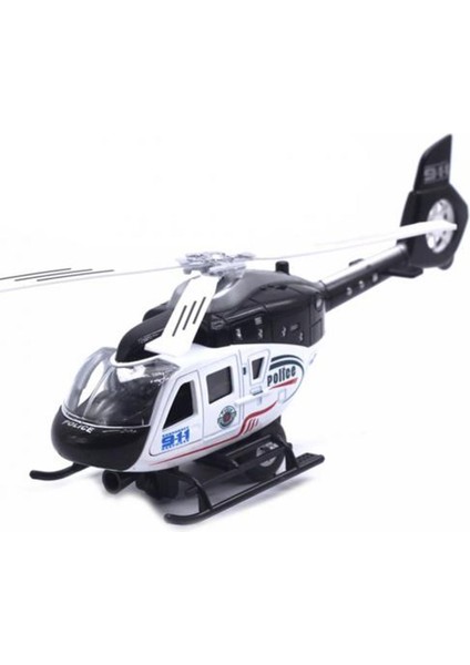 Gerçekçi Polis Helikopteri Uçak Geri Çekin LED Müzik Modeli Çocuk Oyuncak Koleksiyonu Müzik Aydınlatma Masa Süsü (Yurt Dışından)