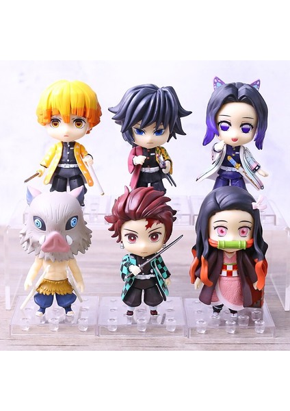 Iblis Avcısı Tanjirou Nezuko Inosuke Zenitsu Giyuu Shinobu S Versiyonu Pvc Aksiyon Figürleri Brinquedo Oyuncaklar (Yurt Dışından) modelleri