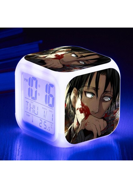 Anime Titan Alarmlı Saatler Shingeki No Kyojin Levi Rivaille Mikasa Ackerman Eren Jaeger Dijital Saatler Şekil Bebek Hediyeleri (Yurt Dışından)