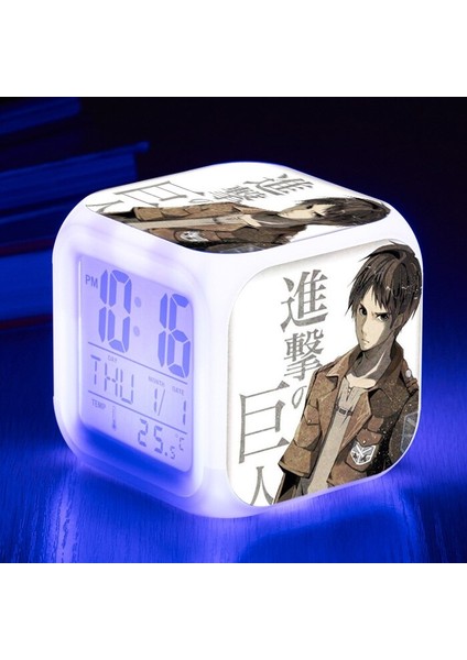 Anime Titan Alarmlı Saatler Shingeki No Kyojin Levi Rivaille Mikasa Ackerman Eren Jaeger Dijital Saatler Şekil Bebek Hediyeleri (Yurt Dışından)