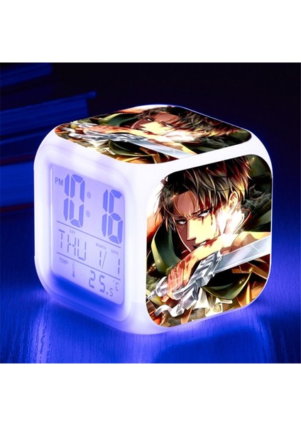 Anime Titan Alarmlı Saatler Shingeki No Kyojin Levi Rivaille Mikasa Ackerman Eren Jaeger Dijital Saatler Şekil Bebek Hediyeleri (Yurt Dışından)
