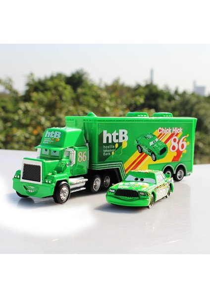 Disney Pixar Arabalar Yıldırım Mcqueen 2 Adet/grup No.86 Civciv Hicks Mack Kamyon ve Racer Döküm Metal Model Oyuncak Araba Çocuklar Için Hediyeler (Yurt Dışından) modelleri