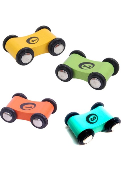 4 Adet Parça Oyuncak Araba Çocuk Ahşap Scooter Oyuncak Sürgülü Yarış Oyuncak Yedek Rampa Yarış Arabası Oyuncak Hediye Bebek Erkekler Için (Yurt Dışından)