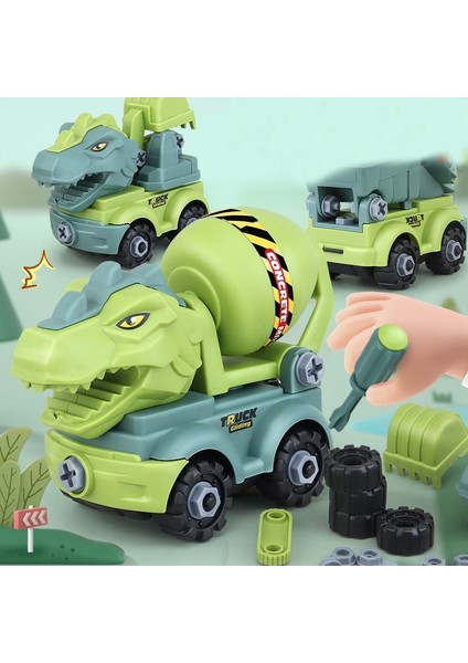 Çocuk Inşaat Oyuncak Dinozor Mühendislik Araba Ekskavatör Damperli Kamyon Çocuk Eğitici Oyun Dıy Model Araba Oyuncaklar Forkids Boys (Yurt Dışından) modelleri