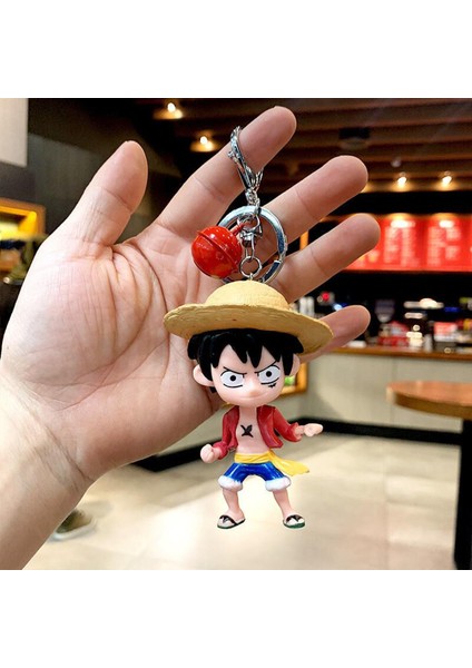 Anime Tek Parça Model Oyuncaklar Luffy Sanji Zoro Karikatür El Okul Çantası Araba Çanta Dekorasyon Yaratıcı Anahtarlık Kolye Sevimli Anahtarlık (Yurt Dışından)