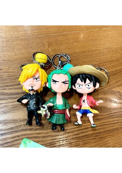 Anime Tek Parça Model Oyuncaklar Luffy Sanji Zoro Karikatür El Okul Çantası Araba Çanta Dekorasyon Yaratıcı Anahtarlık Kolye Sevimli Anahtarlık (Yurt Dışından) fırsatları