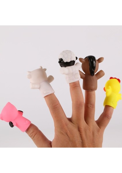 【happier】 Parmak Kuklaları Plastik Oyuncak Bebek Mini Hayvanlar Eğitici El Karikatür Kauçuk Bebek El Kuklası Tiyatro Oyuncaklar Çocuklar Için Hediyeler (Yurt Dışından) fiyatları