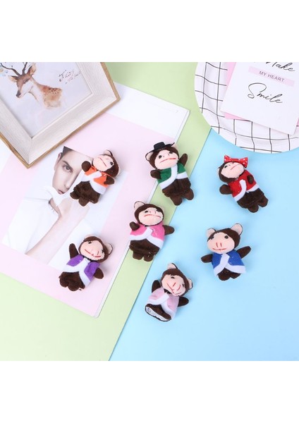 [daha Mutlu] 7 Adet Karikatür Hayvan Maymun Bebek Parmak Kuklaları Set Mini Peluş Bebek Erkek Kız Hikayesi Anlatan El Bezi Bebek Eğitici Oyuncaklar (Yurt Dışından) modelleri
