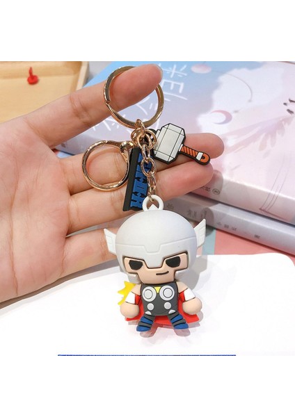 Marvel Örümcek Adam Demir Adam Kahraman Karikatür Anahtarlık Avengers Anime Figürü Pvc Çanta Anahtar Kolye Oyuncaklar Hediye (Yurt Dışından)
