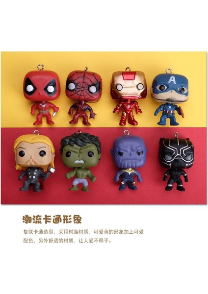 Marvel Örümcek Adam Demir Adam Kahraman Karikatür Anahtarlık Avengers Anime Figürü Pvc Çanta Anahtar Kolye Oyuncaklar Hediye (Yurt Dışından) indirimleri