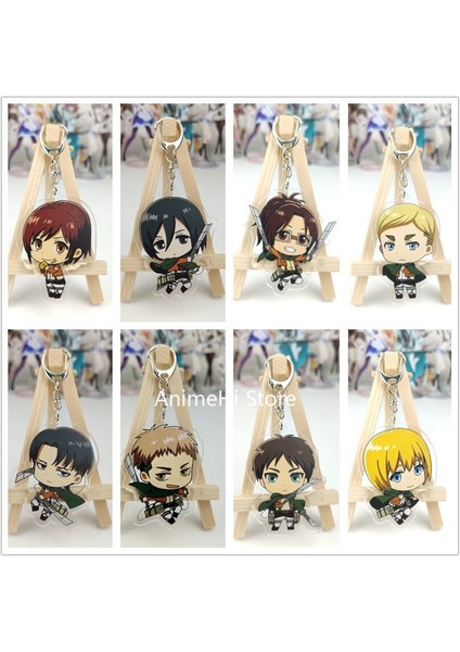 Anime Titan Anahtarlık Şekil Eren Jaeger Mikasa Ackerman Armin Arlert Erwin Smith Akrilik Çanta Kolye Anahtarlık Hediye Için (Yurt Dışından) modelleri