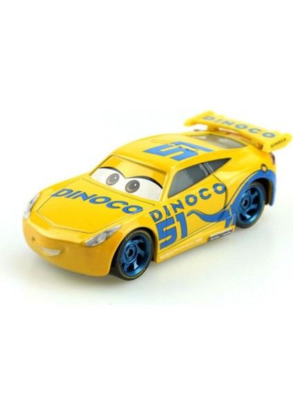 Disney Pixar Arabalar Yıldırım Mcqueen 2 Adet No.51 Dinoco Cruz Ramirez Mack Kamyon ve Racer 1:55 Döküm Metal Alaşım Oyuncak Araba Çocuklar Için (Yurt Dışından)