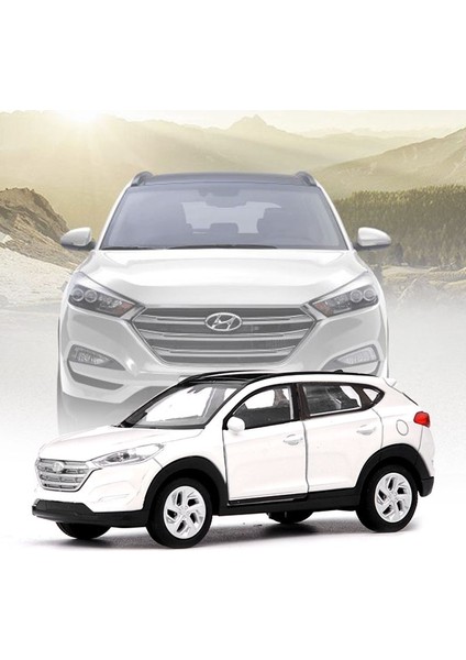 1:36 Ölçekli Alaşım Geri Çekin Yüksek Taklit Hyundai Tucson Suv Model Oyuncak Araba Döküm Metal Model Çocuk Hediyeleri Oyuncak Araç (Yurt Dışından) modelleri