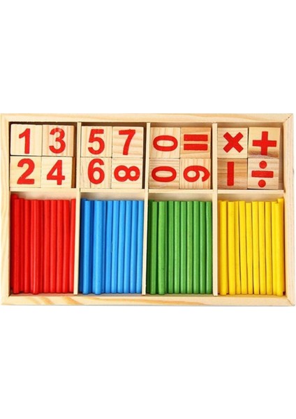 Ahşap Sayılar Öğrenme Çubuğu Matematik Öğrenme Sayma Eğitici Oyuncaklar (Yurt Dışından)