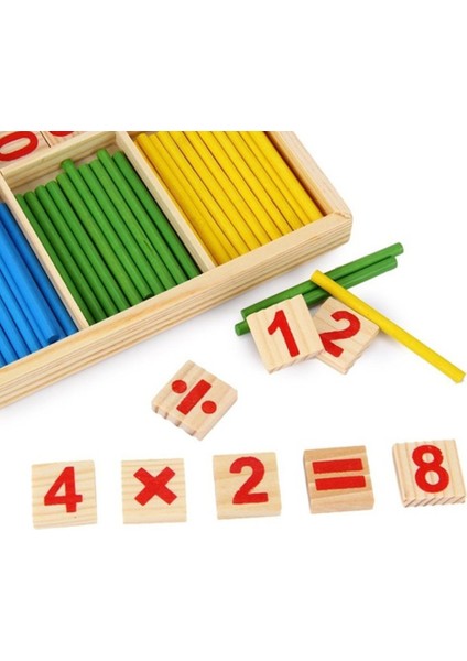 Ahşap Sayılar Öğrenme Çubuğu Matematik Öğrenme Sayma Eğitici Oyuncaklar (Yurt Dışından) indirimleri