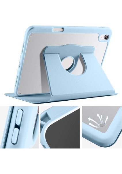 Apple iPad 10. Nesil 10.9 (2022) Yatay ve Dikey Dönebilen Standlı Kalem Şarjına Uygun Darbe Dayanıklı Thermix Kılıf A2696 A2757 A2777 A3162 fırsatları