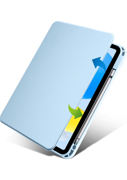 Apple iPad 10. Nesil 10.9 (2022) Yatay ve Dikey Dönebilen Standlı Kalem Şarjına Uygun Darbe Dayanıklı Thermix Kılıf A2696 A2757 A2777 A3162 indirimleri