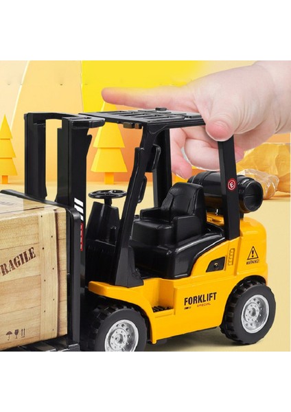 Alaşım Forklift Çocuk Mühendislik Aracı Oyuncak Çocuk Geri Çekin Asansör Arabası (Yurt Dışından) fırsatları