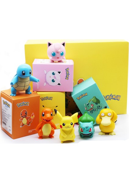 Orijinal Pokemon Figürleri Pikachu Squirtle Bulbasaur Psyduck Cep Canavar Anime Charmander Model Oyuncaklar Çocuk Oyuncakları Noel Hediyeleri (Yurt Dışından) modelleri