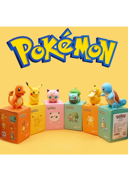 Orijinal Pokemon Figürleri Pikachu Squirtle Bulbasaur Psyduck Cep Canavar Anime Charmander Model Oyuncaklar Çocuk Oyuncakları Noel Hediyeleri (Yurt Dışından) fırsatları